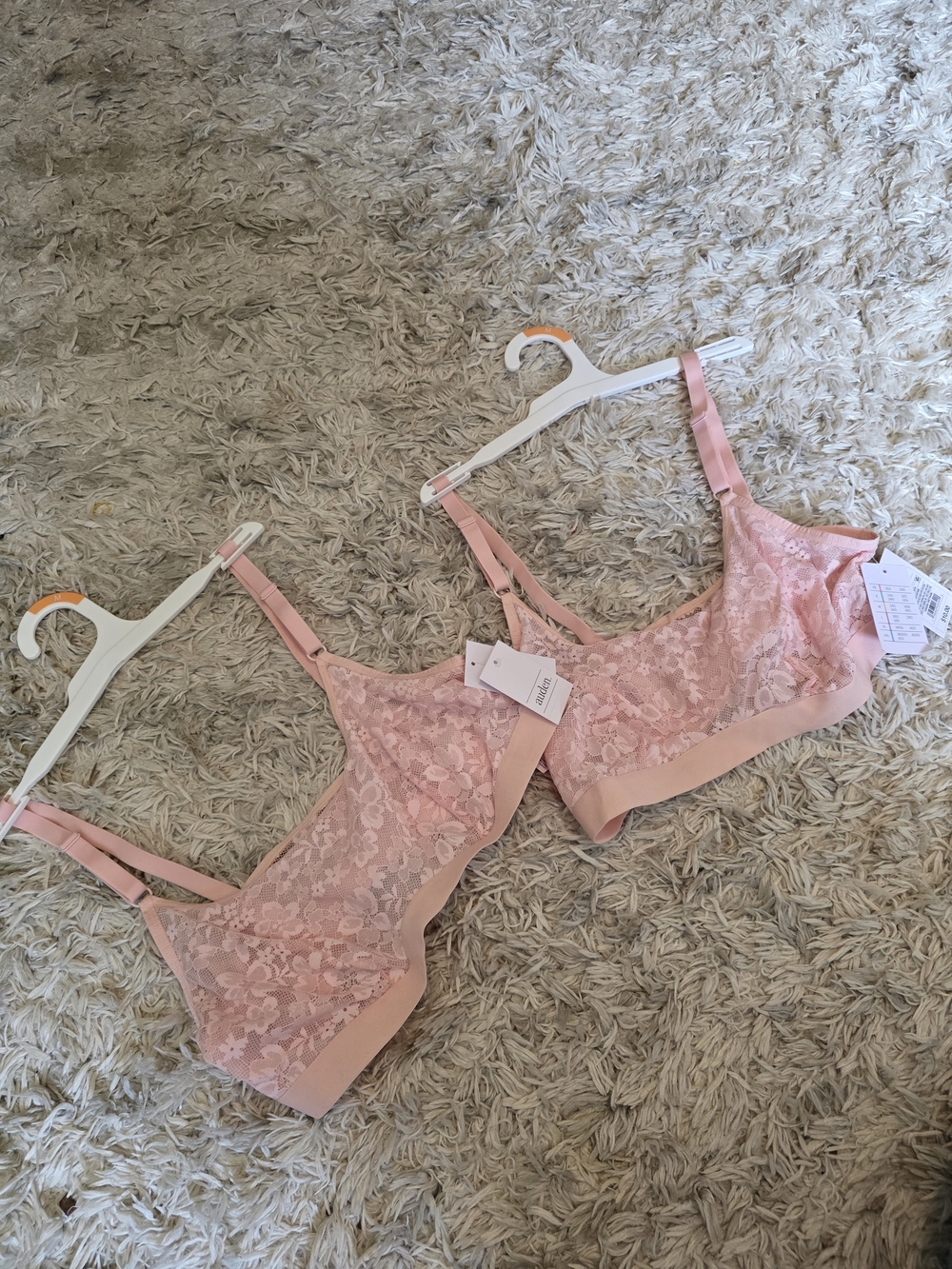 Auden Light Pink Lace Bralette Twin Set
